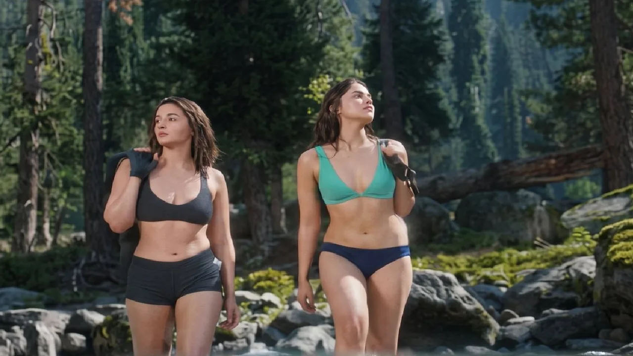 alia bhatt sharvari wagh bikini look alpha trolled